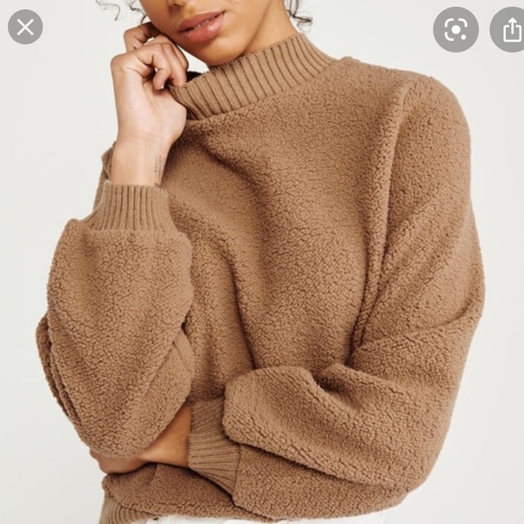 Abercrombie Sherpa Mock Neck Sweater 